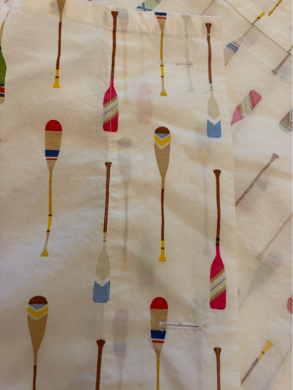 Pottery Barn Oar pattern shower curtain- like new - Picture 2 of 3